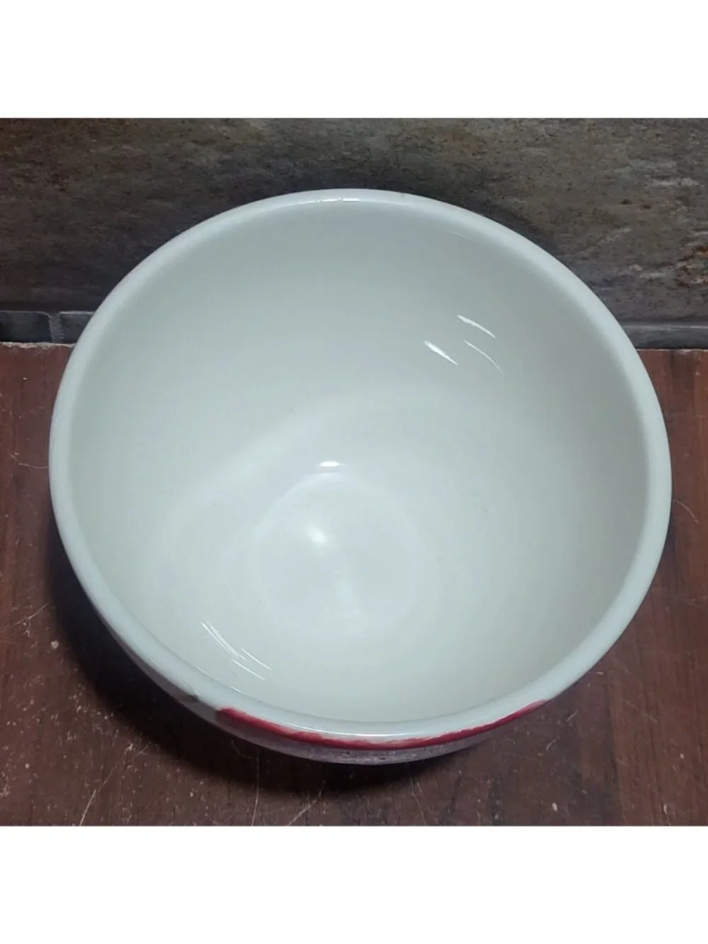 White Ceramic Sur La Table Dish Bowl Red Poppy Design